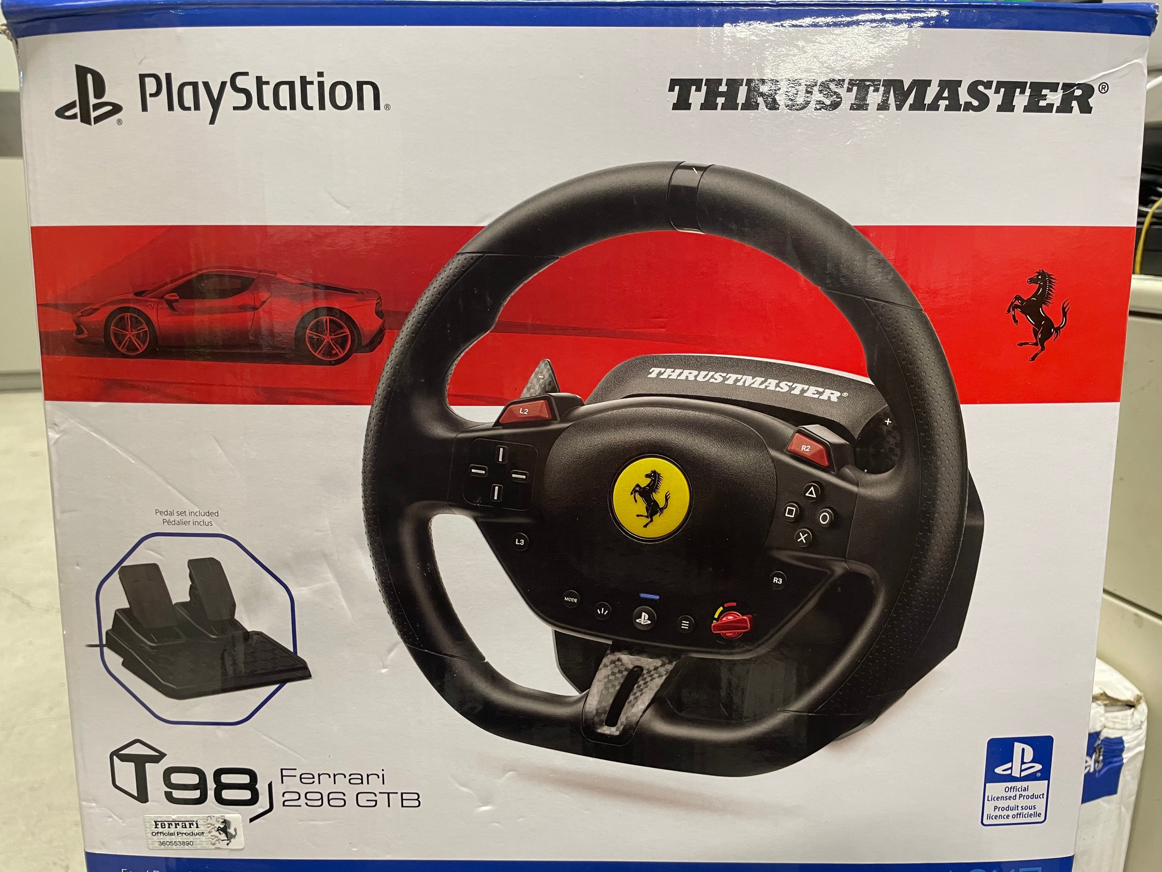 Thrustmaster T98 Ferrari Racing Wheel & Pedal Set for PS5 PS4 PC – As New Thrustmaster