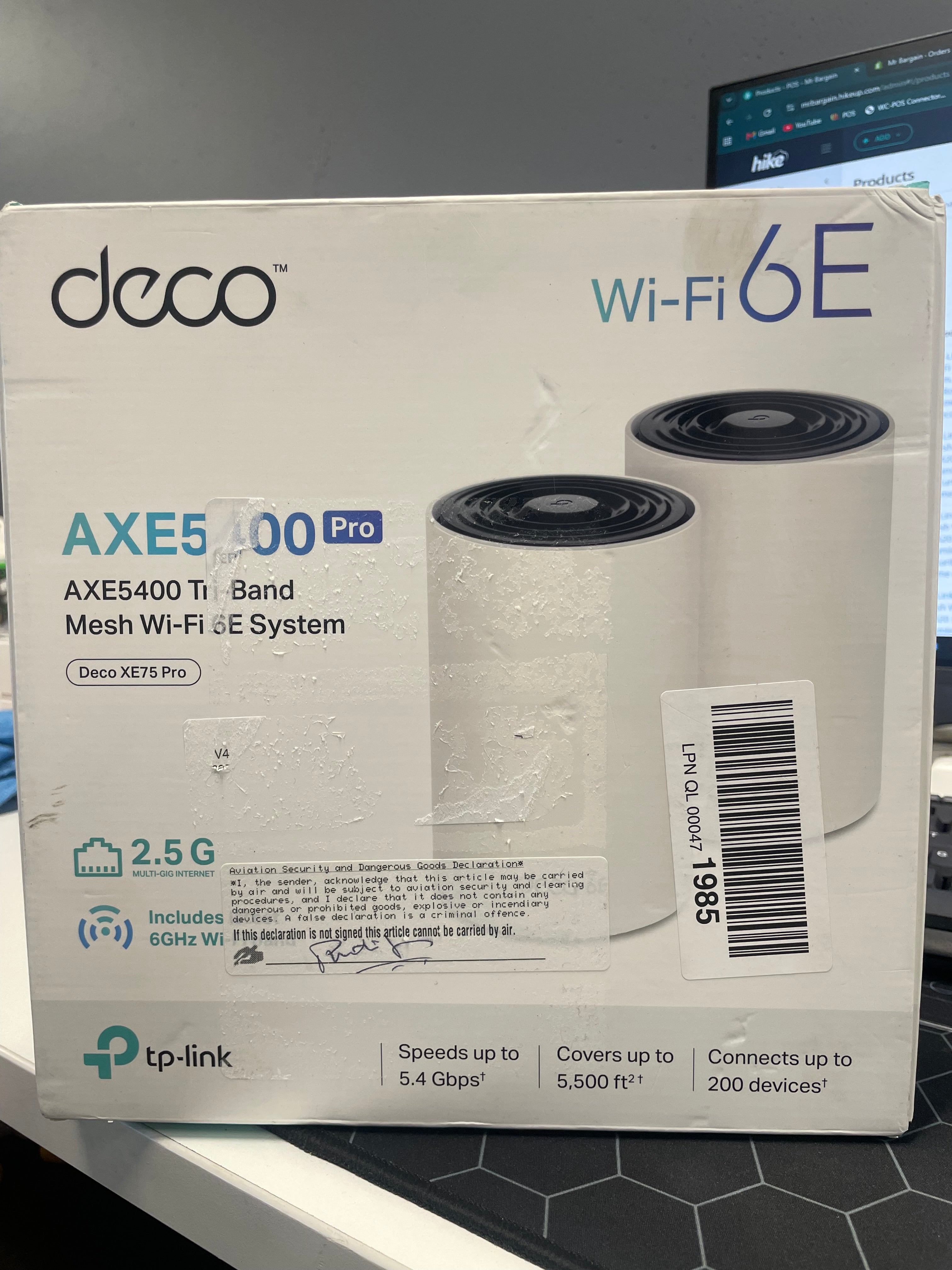 TP-Link Deco XE75 Pro AXE5400 Tri-Band WiFi 6E Mesh System 2-Pack – As New TP-LINK