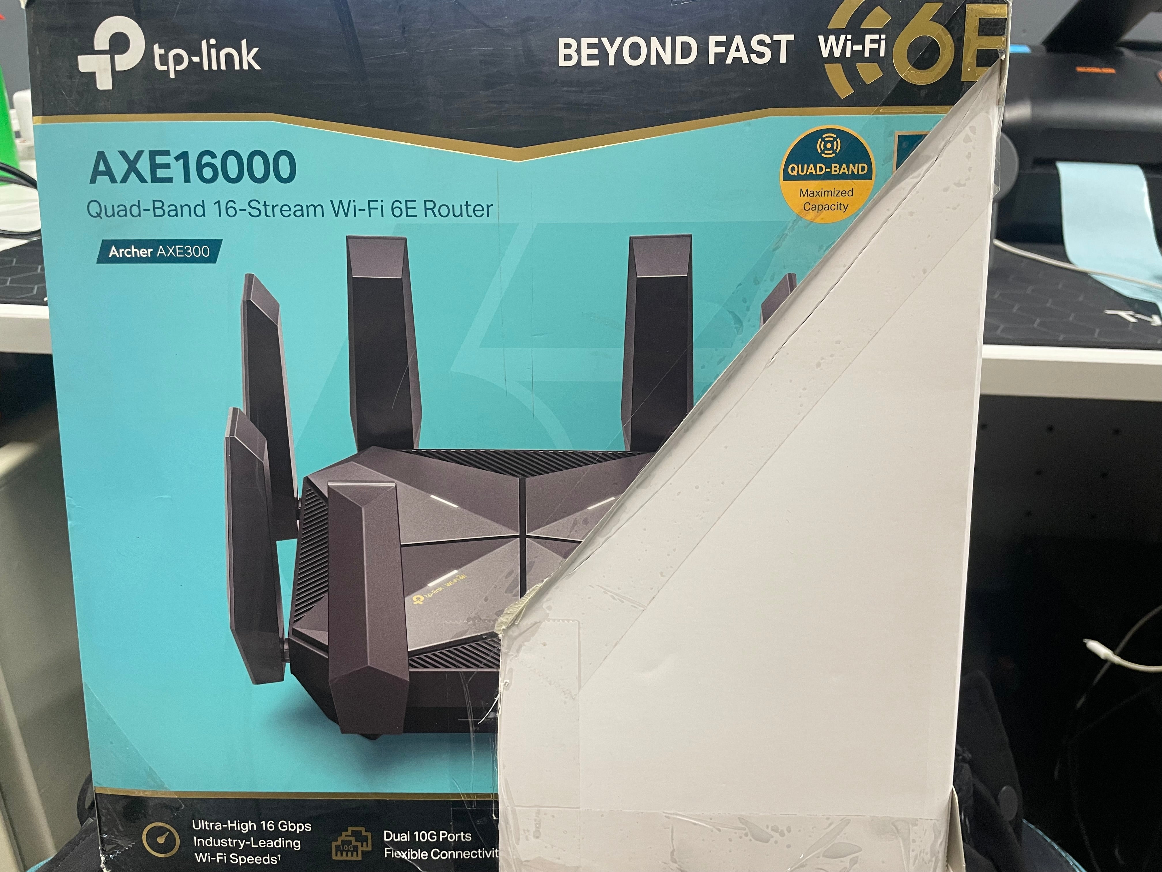 TP-Link Archer AXE300 AXE16000 Quad-Band WiFi 6E Router 10GbE – As New TP-LINK