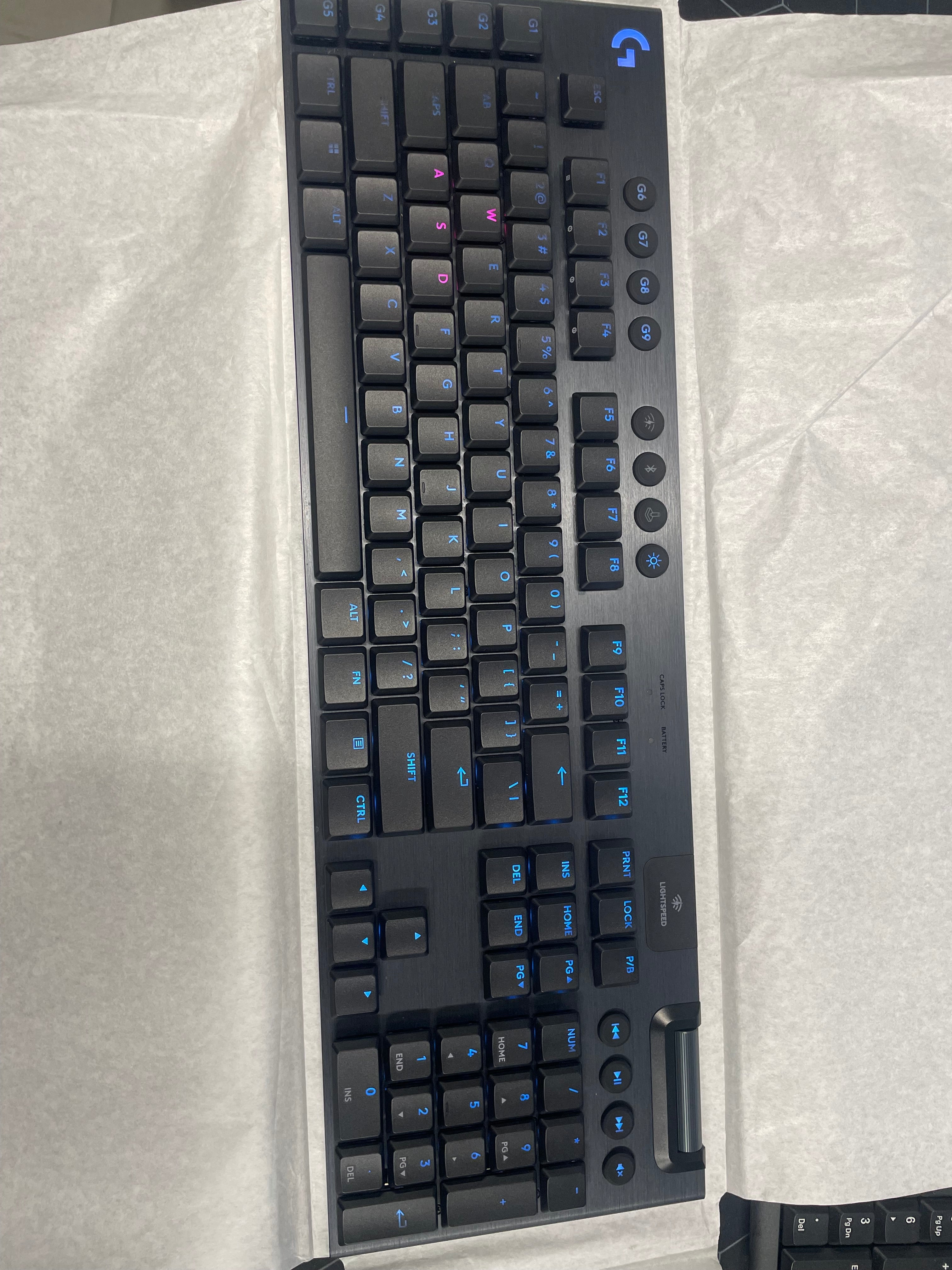 Logitech G915 X LIGHTSPEED Wireless Gaming Keyboard GL Brown Black – As New No Dongle Logitech