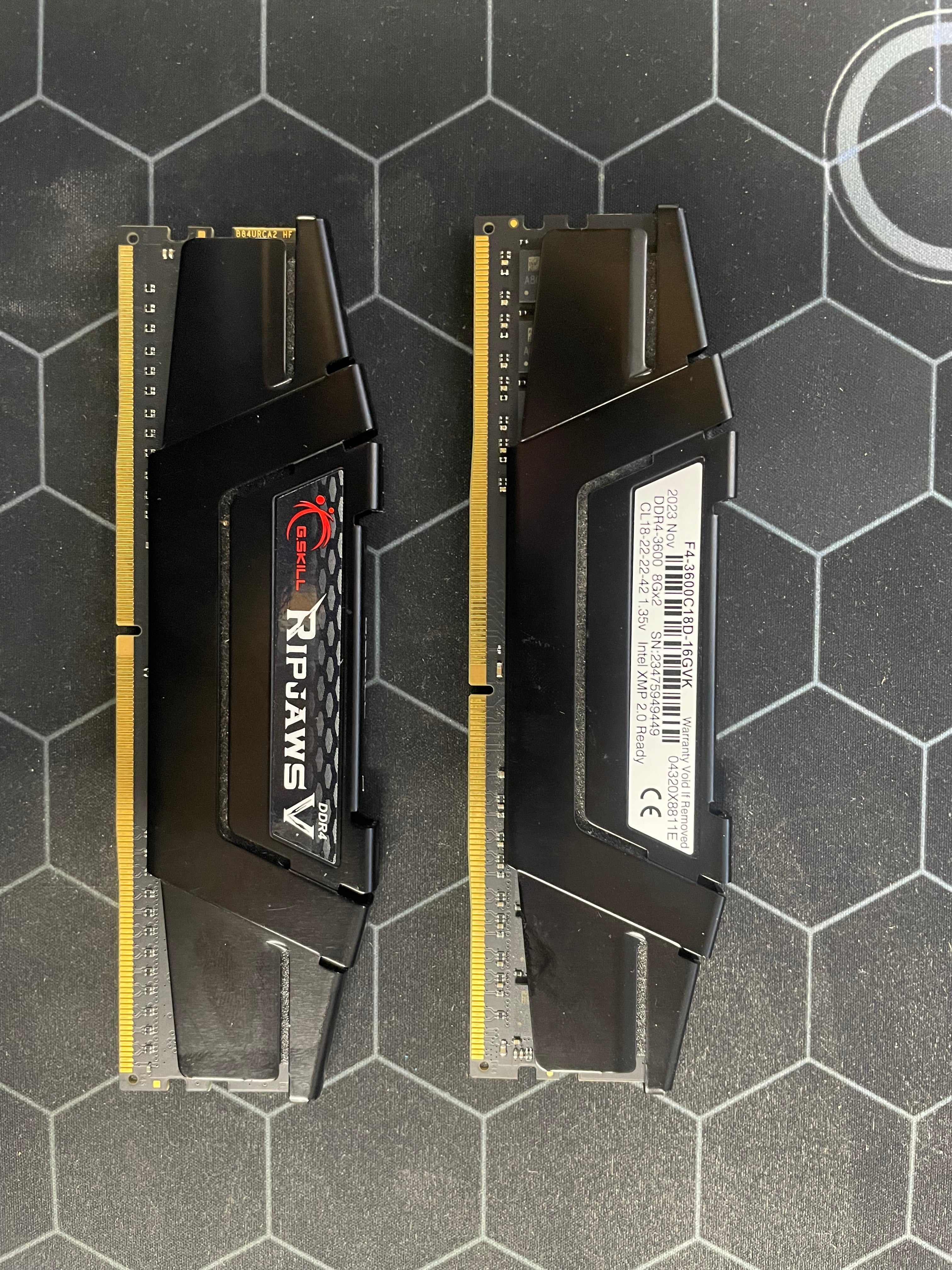 G.SKILL Ripjaws V 16GB (2x8GB) DDR4 3600MHz Desktop Gaming RAM – Excellent Condition G.SKILL