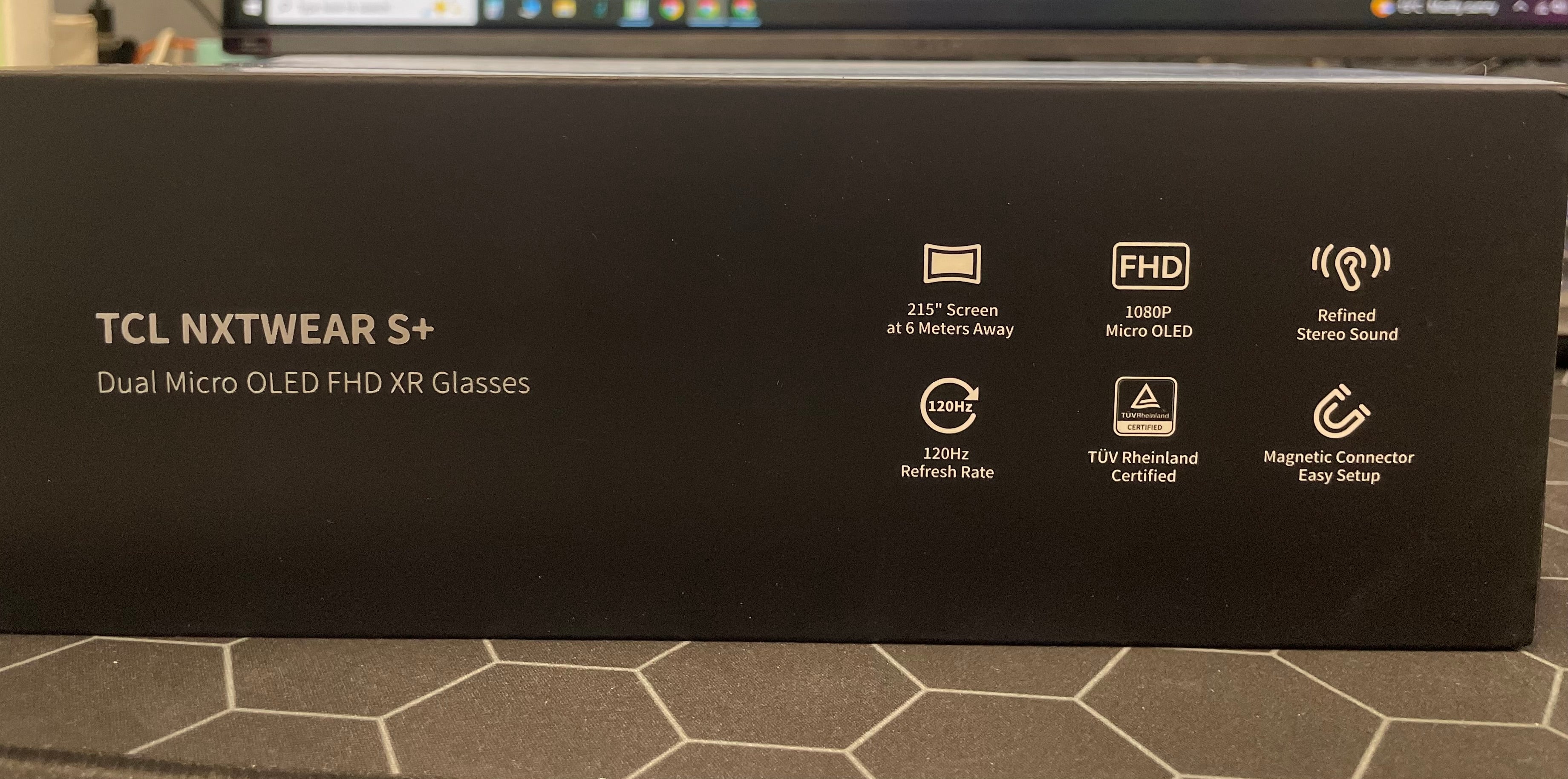 TCL NXTWEAR S+ XR Smart Glasses with MiraScreen SPQ01 Portable Adapter – As New TCL