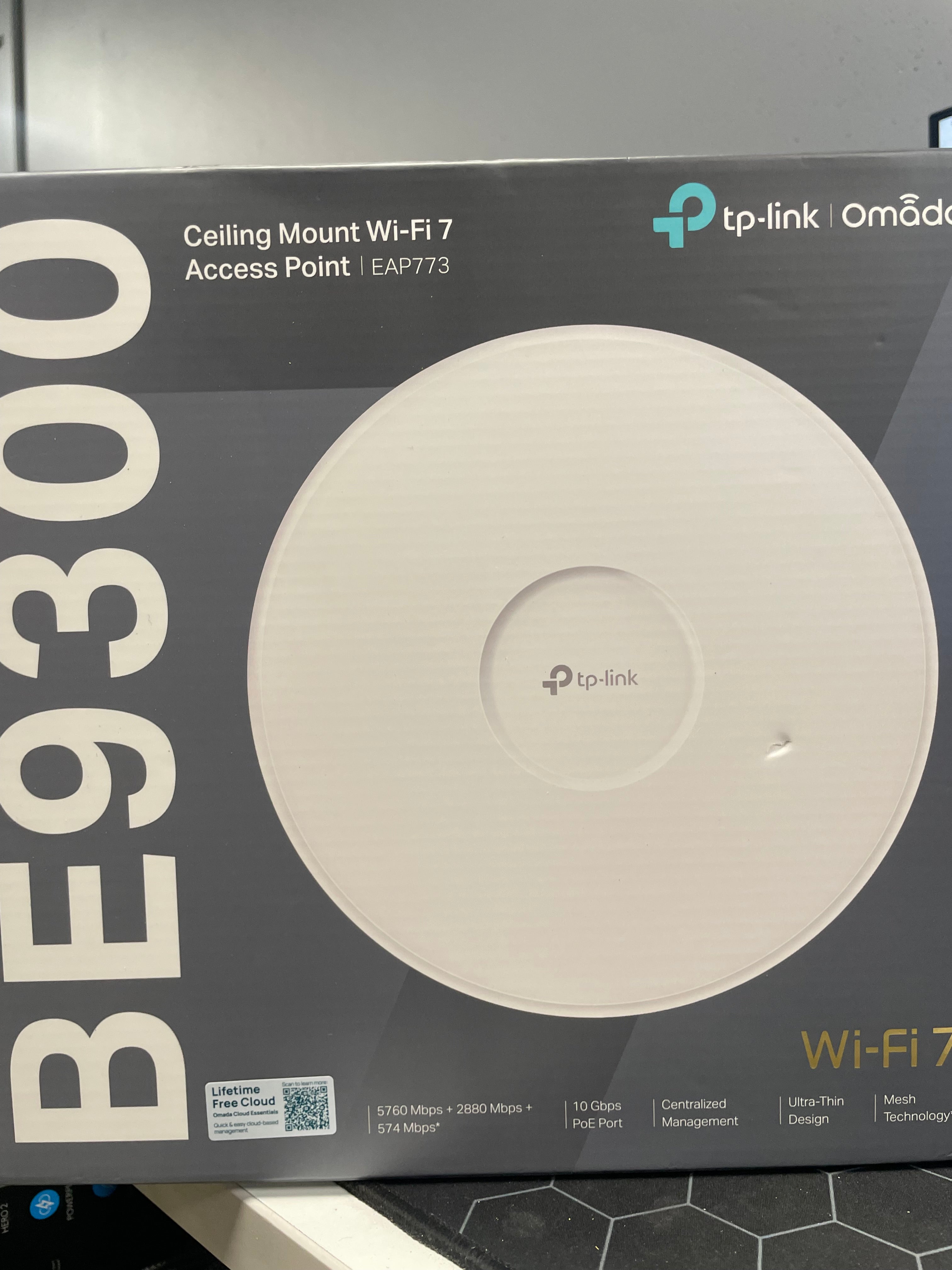 TP-Link Omada EAP773 BE9300 Ceiling Mount Wi-Fi 7 Access Point - As New TP-LINK