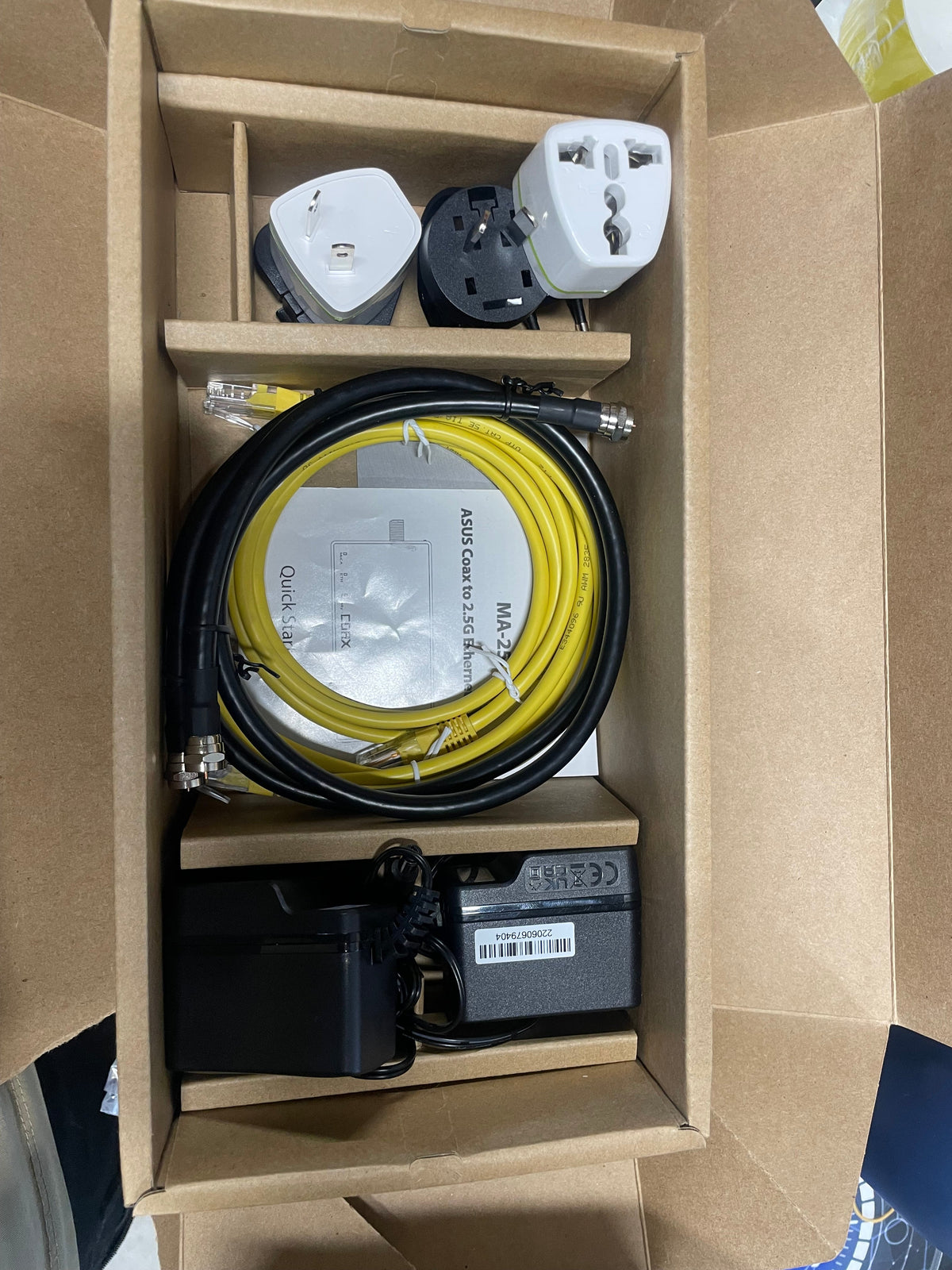 ASUS 2.5Gbps Ethernet Over Coax Adapter Starter Kit (MA-25, 2 Pack) ASUS