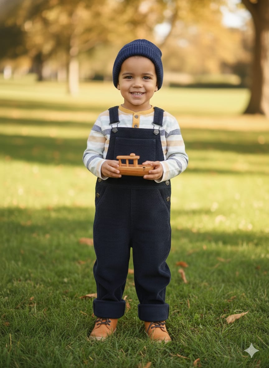 Pekkle Kids' 2-Piece Corduroy Overall Set Mr Bargain