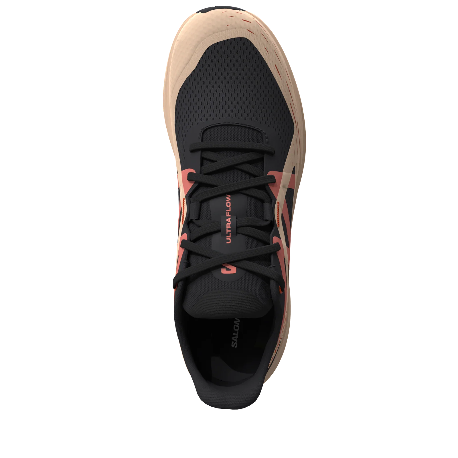 Salomon Women's Ultra Flow Trail Running and Hiking Shoe, Black/Tender/Fuco, 6 US/ EU 37.3 Salomon