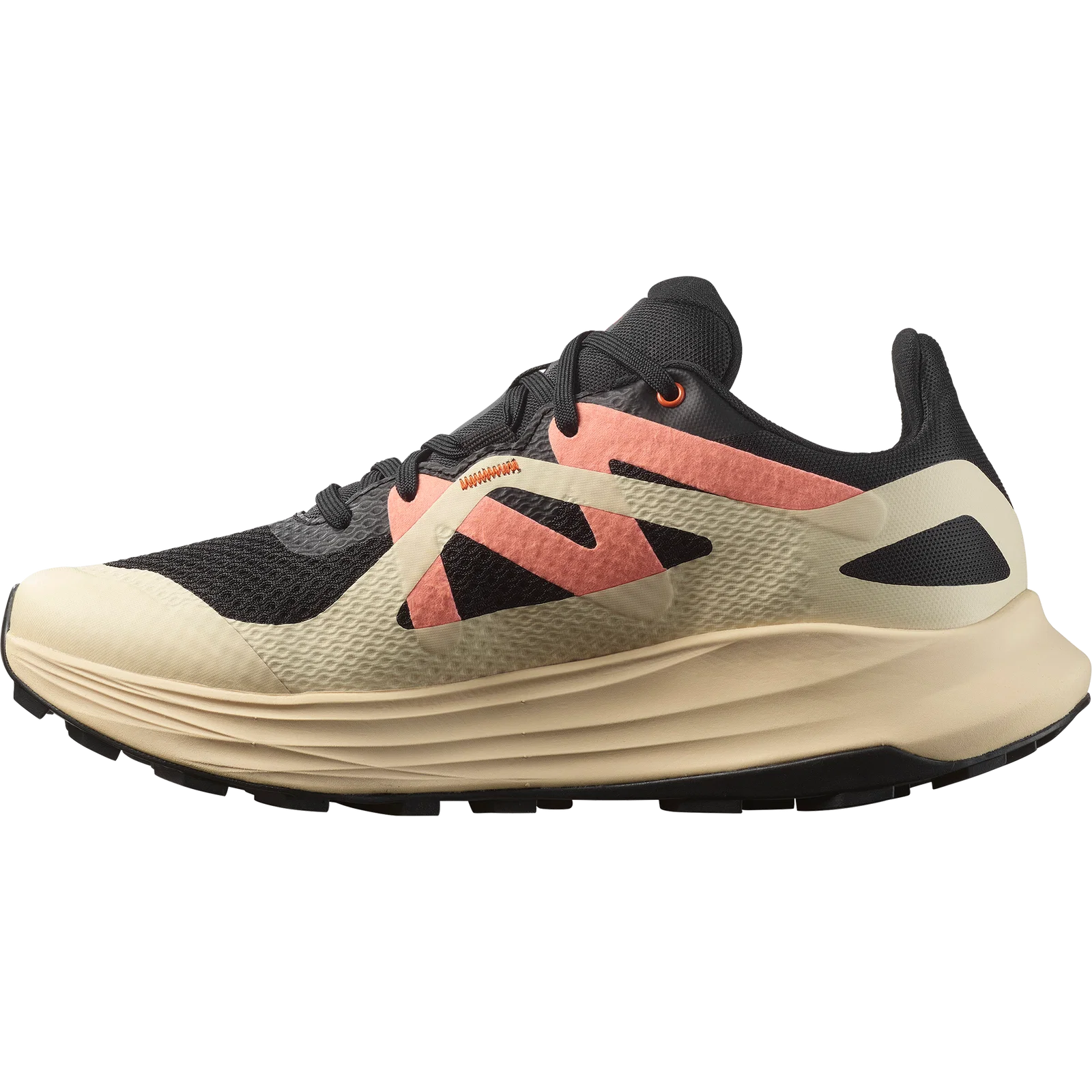 Salomon Women's Ultra Flow Trail Running and Hiking Shoe, Black/Tender/Fuco, 6 US/ EU 37.3 Salomon