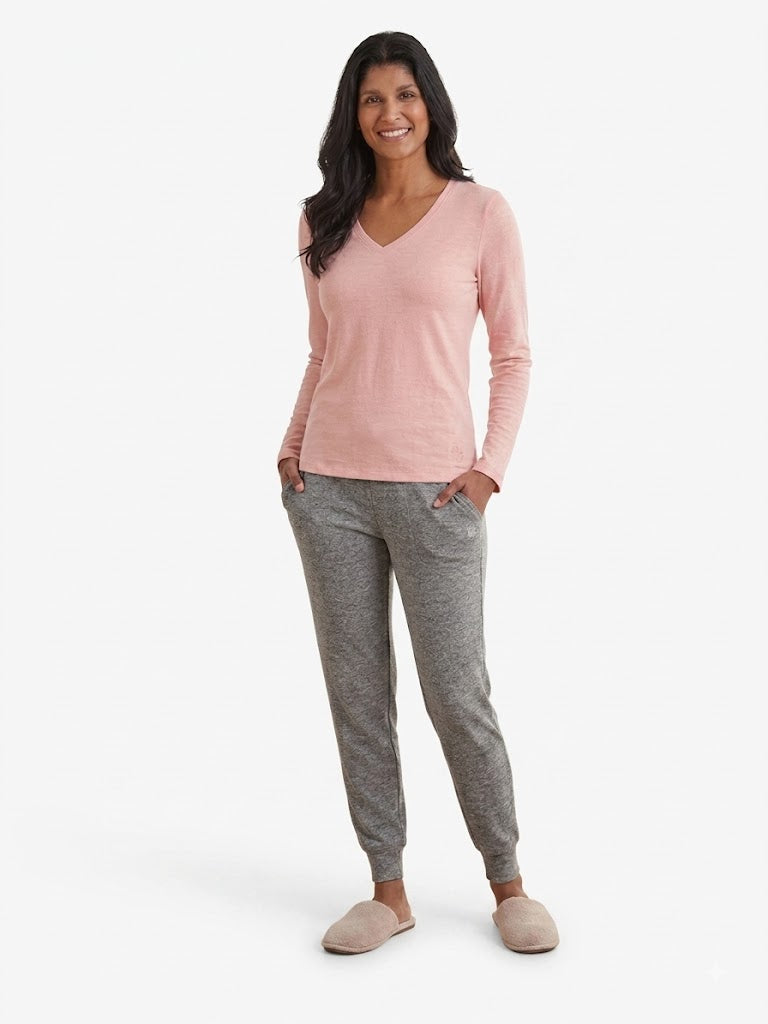 Lucky Brand Ladies Long Sleeve V Neck Tee 2-Pack LUCKY BRAND