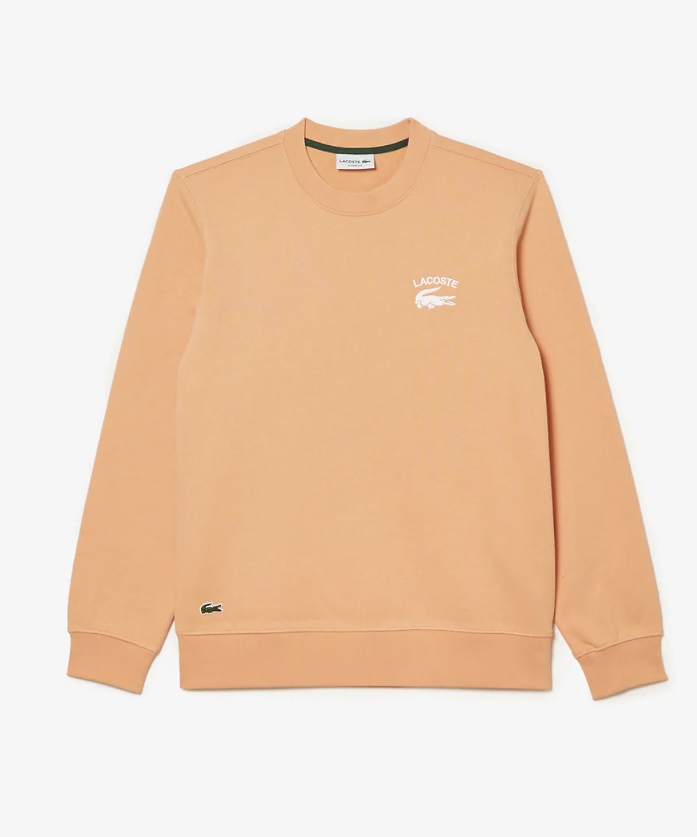 Lacoste Men's Soft Branding Crew Neck Sweat, Orange, Large Lacoste
