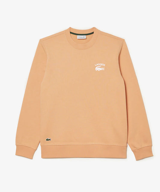 Lacoste Men's Soft Branding Crew Neck Sweat, Orange, Large Lacoste