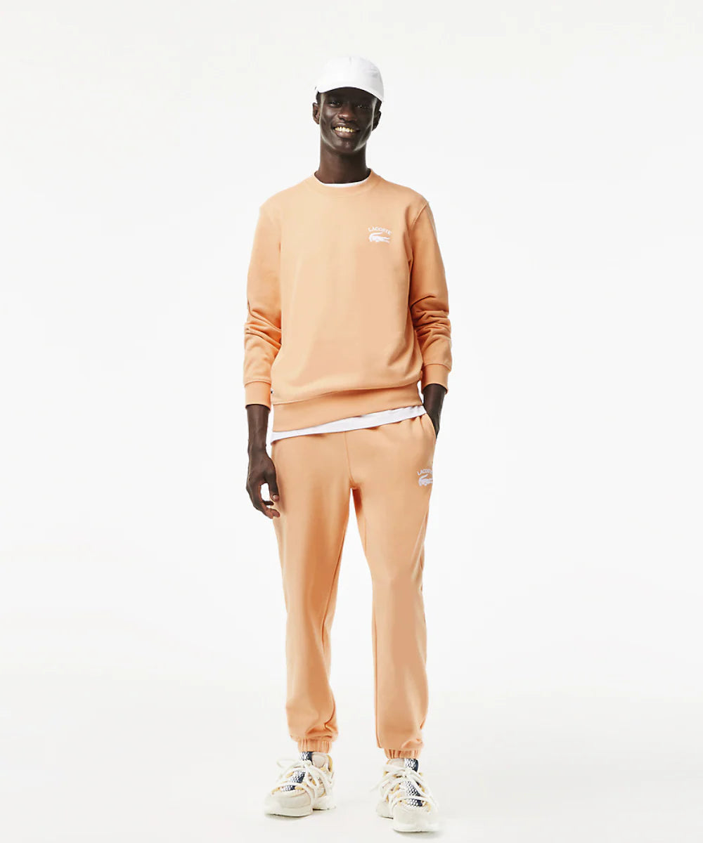 Lacoste Men's Soft Branding Crew Neck Sweat, Orange, Large Lacoste