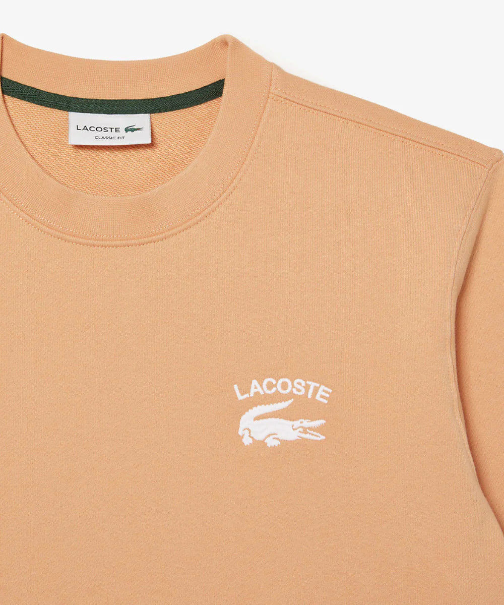 Lacoste Men's Soft Branding Crew Neck Sweat, Orange, Large Lacoste
