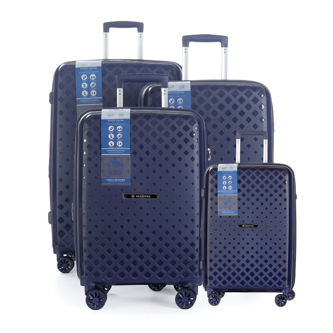 MarvelMarvel M806 navy blue polypropylene travel suitcase brand new