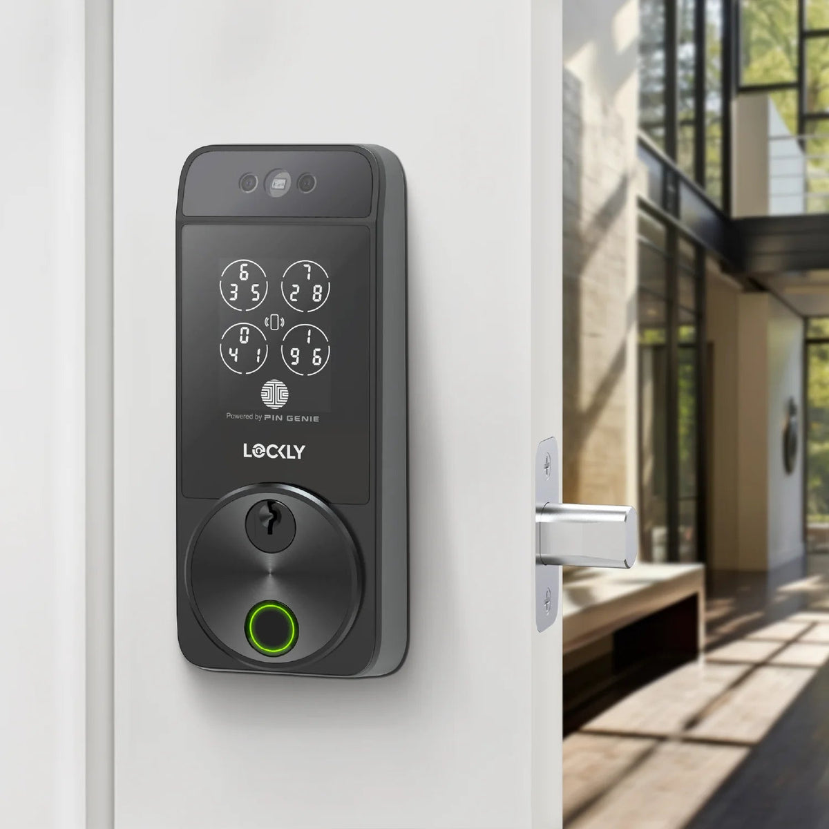 Lockly Visage Zeno Series Facial Recognition Smart Lock - Matte Black - New Lockly