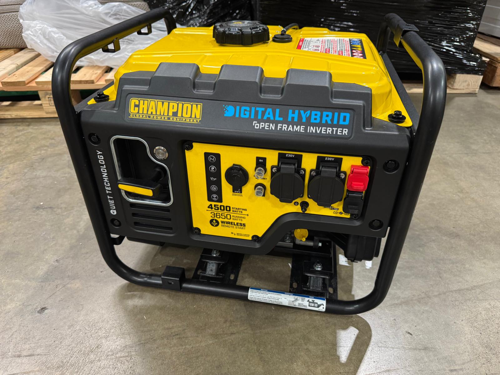 Champion 4500W Inverter Generator Open Frame 500573-AU Petrol Generator – As New Champion