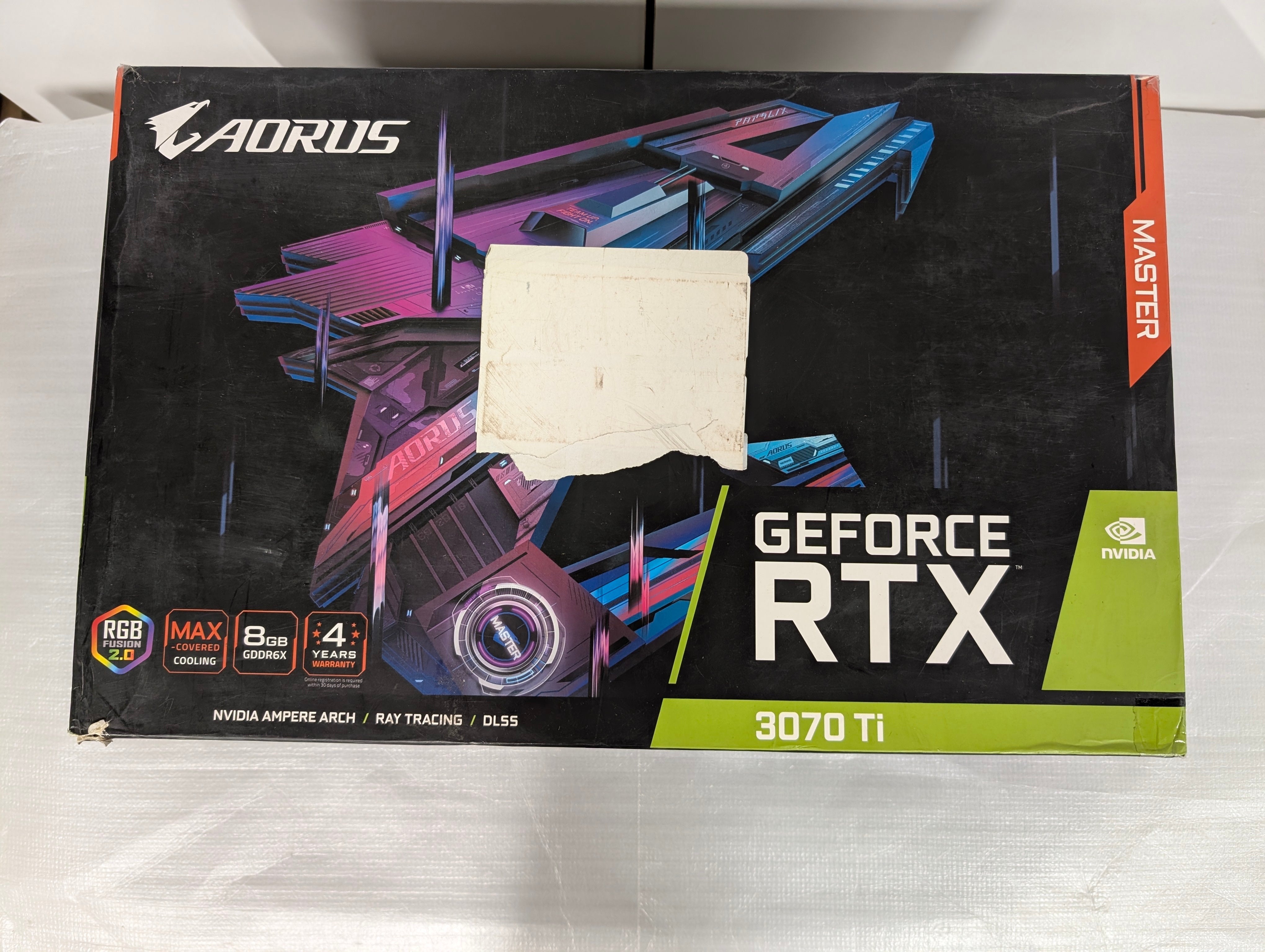 Gigabyte AORUS GeForce RTX 3070 Ti MASTER 8GB GDDR6X Graphics Card RGB LCD – As New GIGABYTE