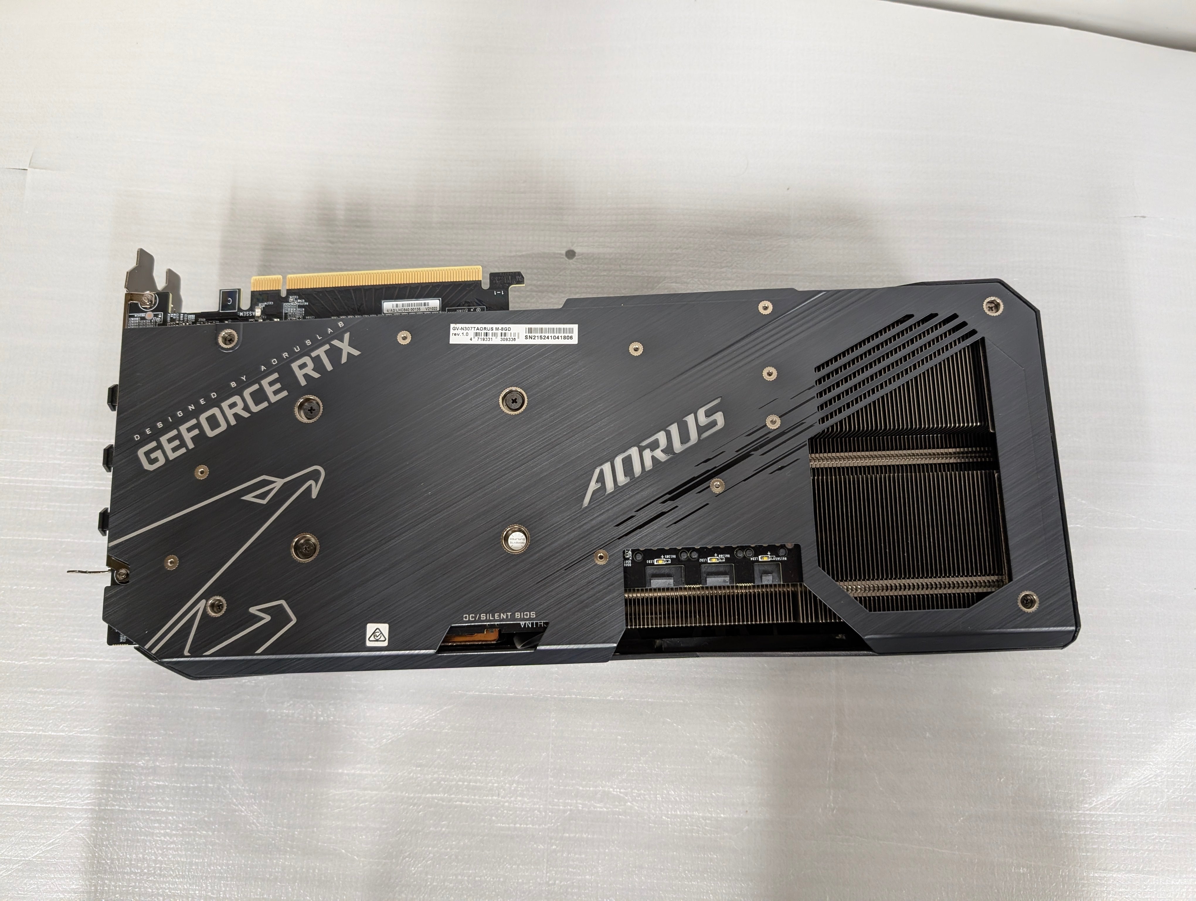 Gigabyte AORUS GeForce RTX 3070 Ti MASTER 8GB GDDR6X Graphics Card RGB LCD – As New GIGABYTE