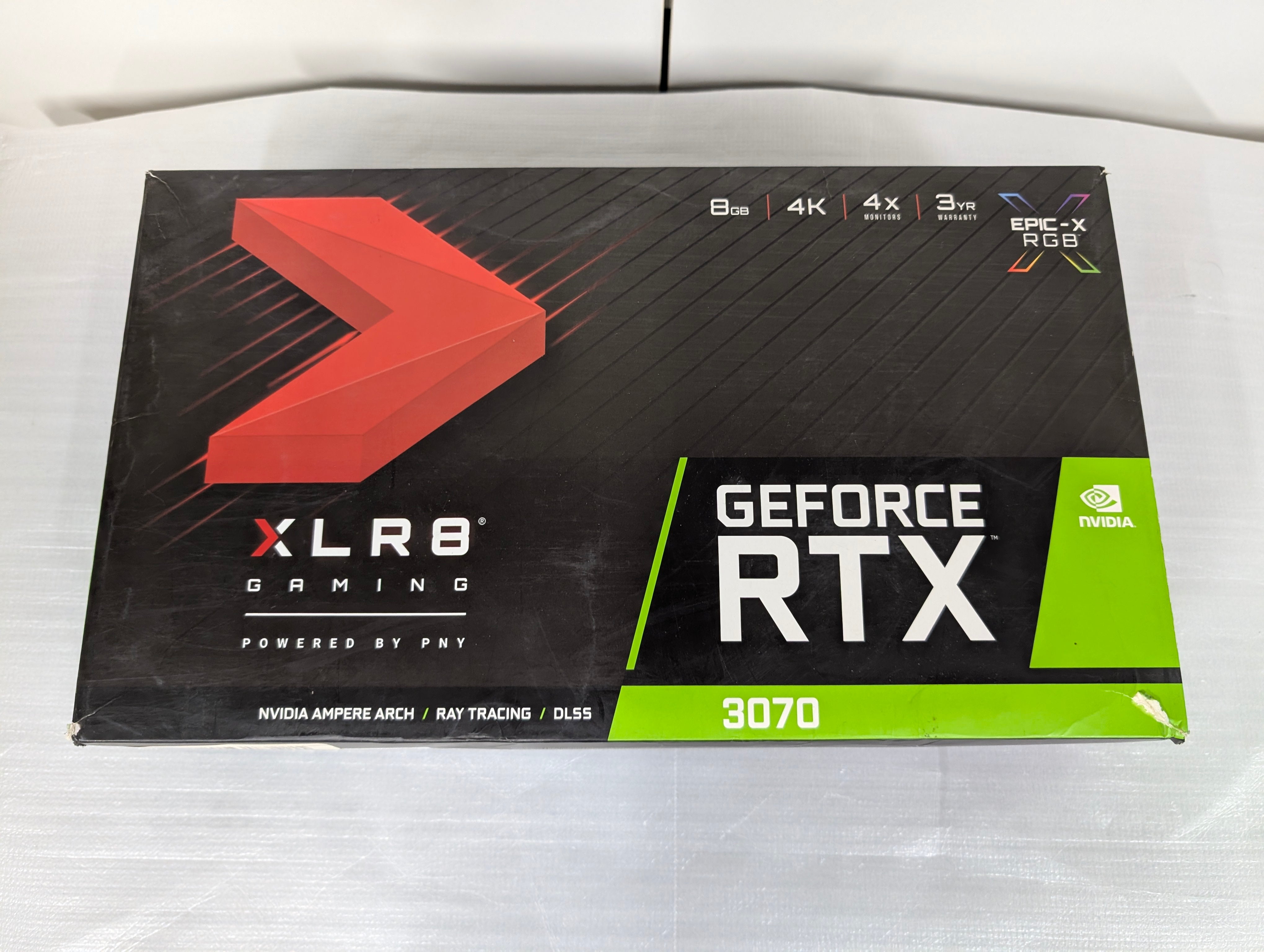 PNY GeForce RTX 3070 XLR8 Gaming REVEL EPIC-X RGB 8GB GDDR6 Triple Fan LHR – Excellent Condition PNY