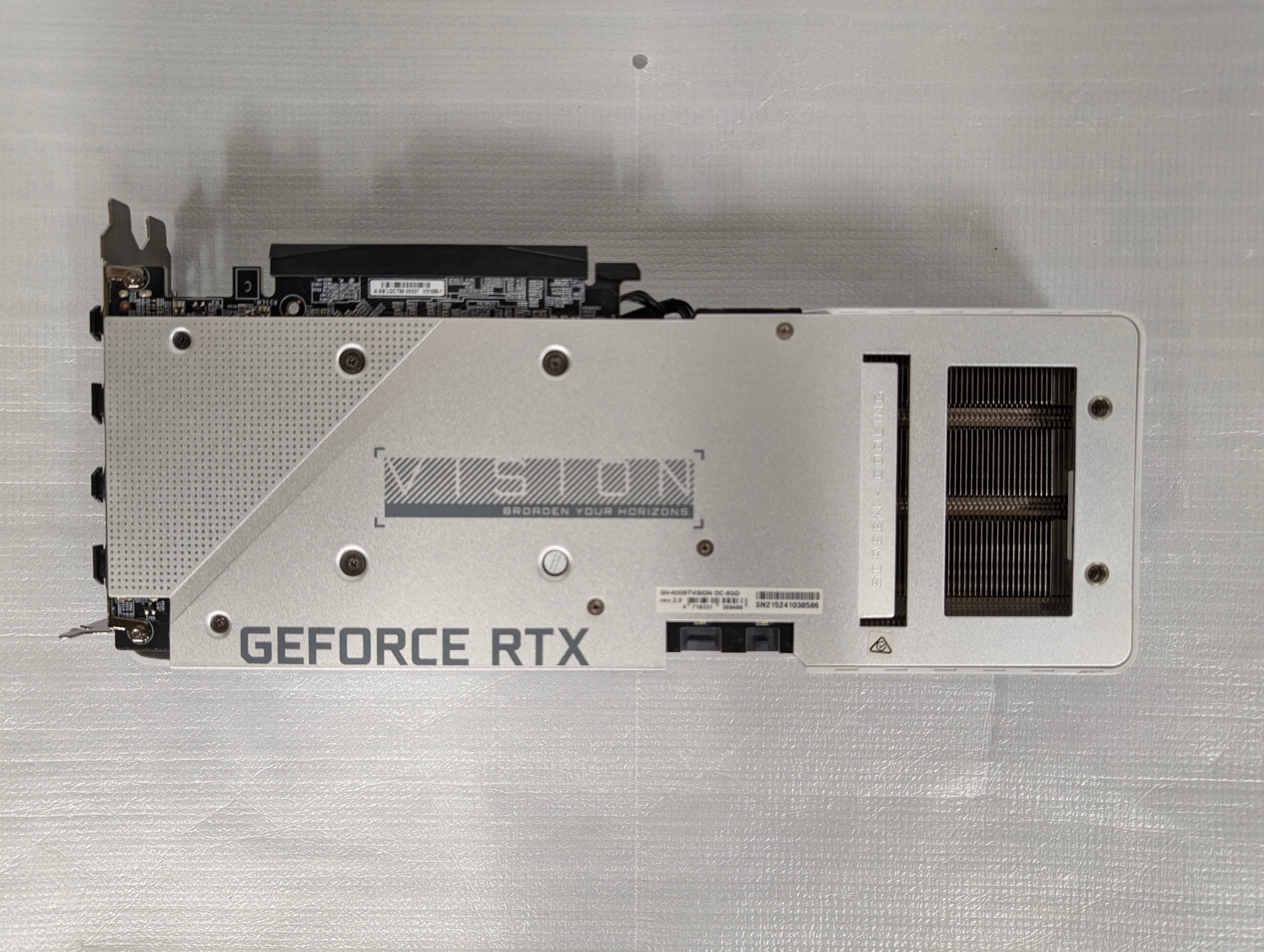 Gigabyte GeForce RTX 3060 Ti Vision OC 8GB V2 LHR Graphics Card White – As New GIGABYTE