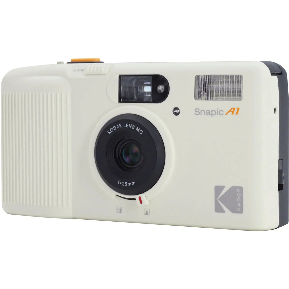 Kodak Snapic A1 Reusable 35mm Film Camera with Flash and OLED Display - Ivory White KODAK