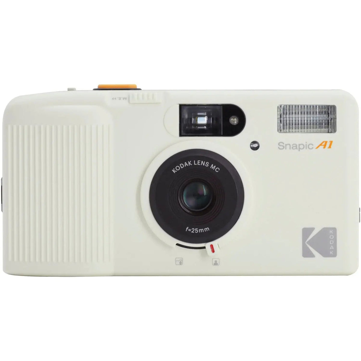 Kodak Snapic A1 Reusable 35mm Film Camera with Flash and OLED Display - Ivory White KODAK