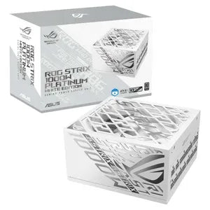 ASUS ROG Strix 1000W Platinum White Edition ATX 3.1 Fully Modular PSU – As New ASUS