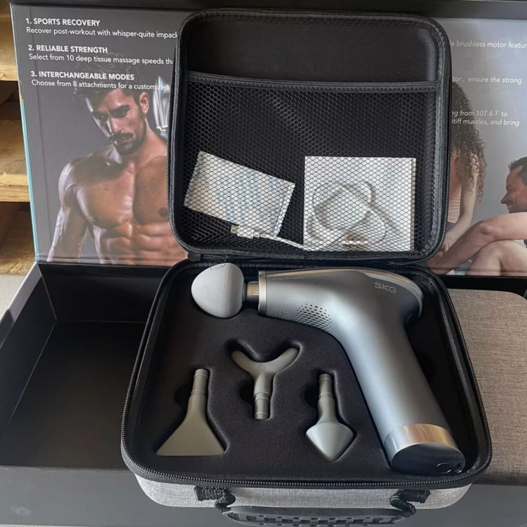 SKG Combo Massager XF7E - Refurbished, featuring multiple massage heads and intensity levels. Ideal for muscle relaxation and pain relief in Perth, Australia.