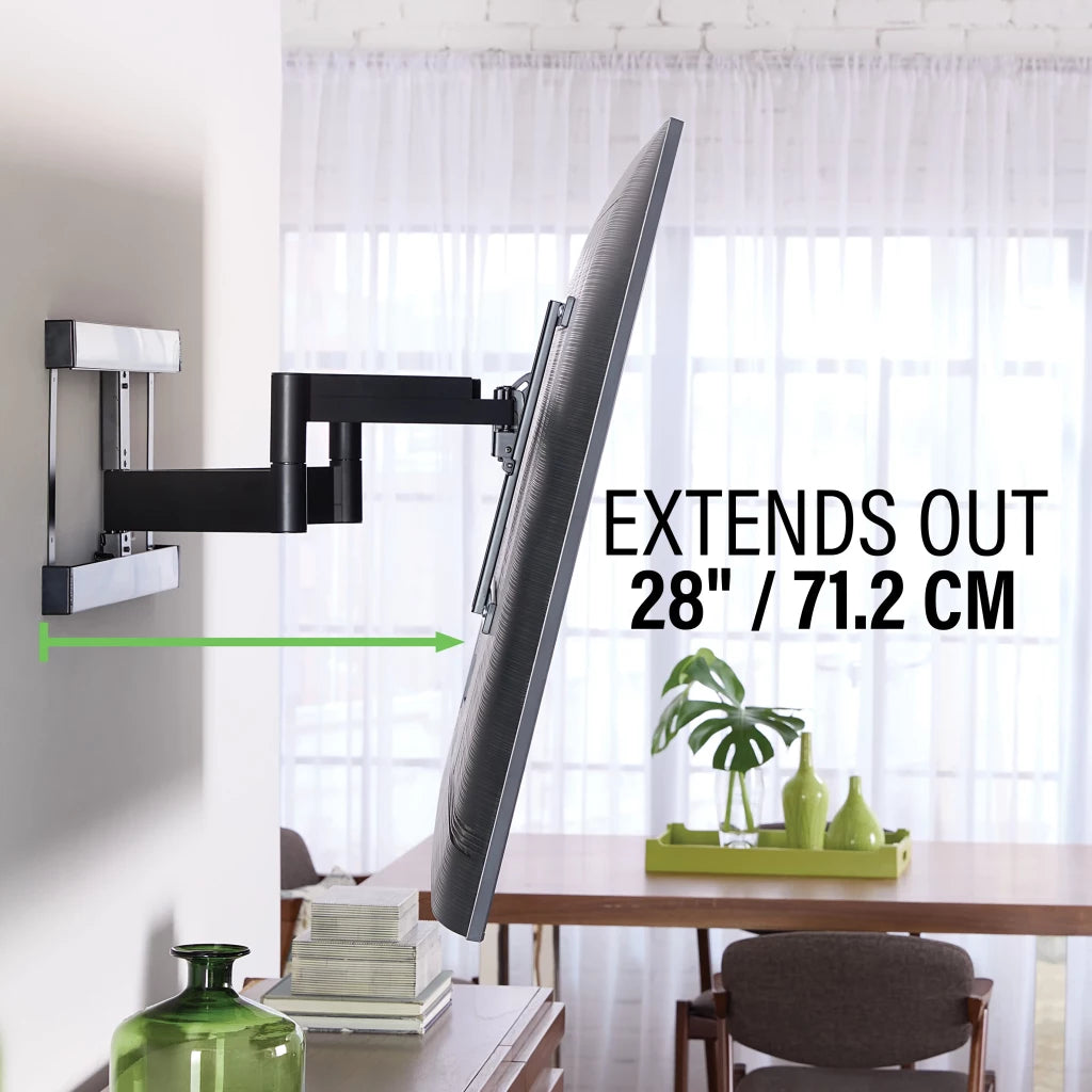 SANUS Preferred SLF428-B2 Full Motion TV Wall Mount Adjustable TV Bracket – As New SANUS