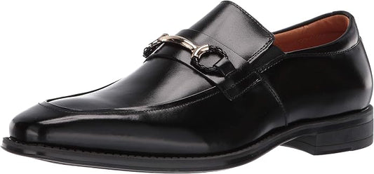 Stacy Adams Men's Pierce Moe-Toe Slip-on Penny Loafer, Black, 10 US/ EU43 Stacy