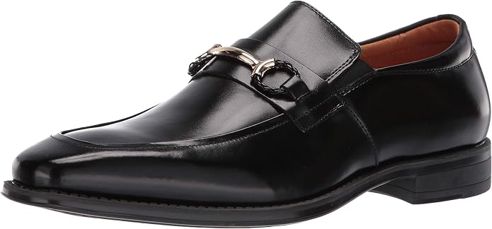 Stacy Adams Men's Pierce Moe-Toe Slip-on Penny Loafer, Black, 10 US/ EU43 Stacy