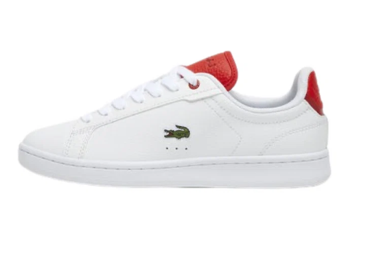 Lacoste Women's Carnaby Pro 2 123 SFA Sneaker, White/Red, 8 US / EU 39.5 Lacoste