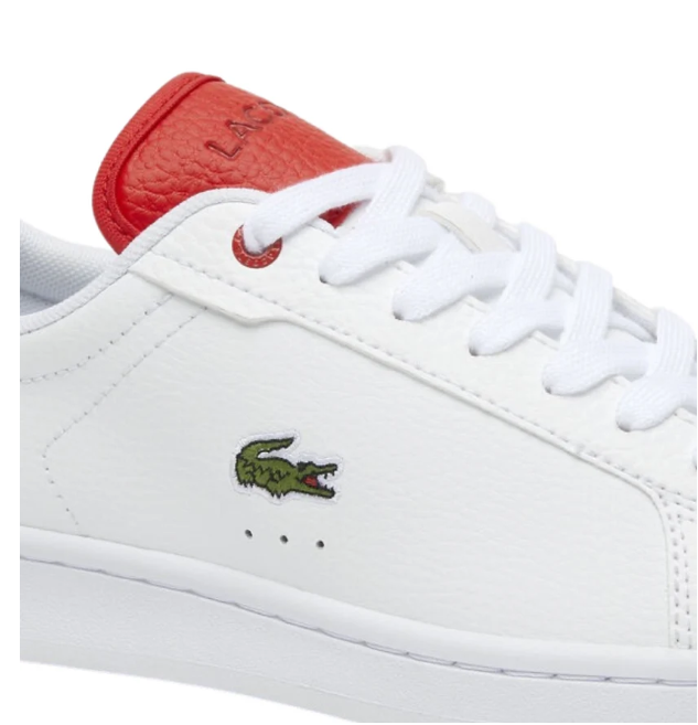 Lacoste Women's Carnaby Pro 2 123 SFA Sneaker, White/Red, 8 US / EU 39.5 Lacoste