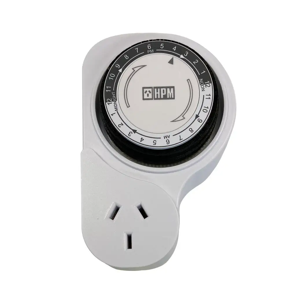 HPM 24hr Analogue Timer with Offset Double Pole - D809/1DP HPM