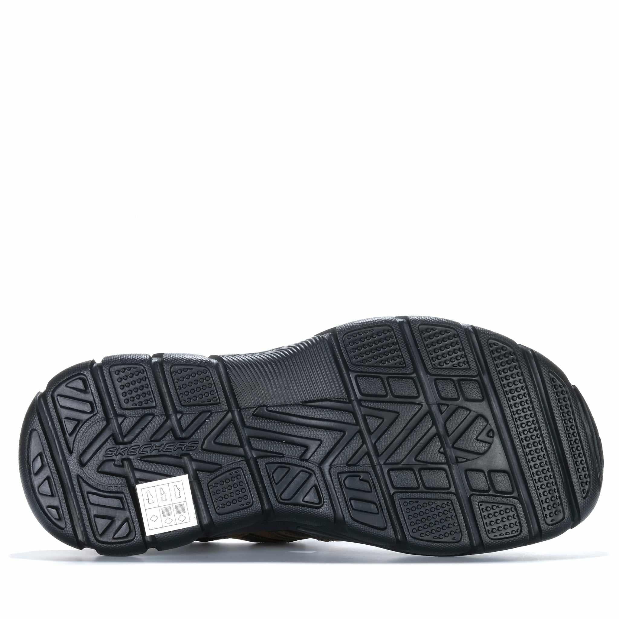 Skechers Men's Revolted SS - Merrick Sandal, Dark Brown - sole view