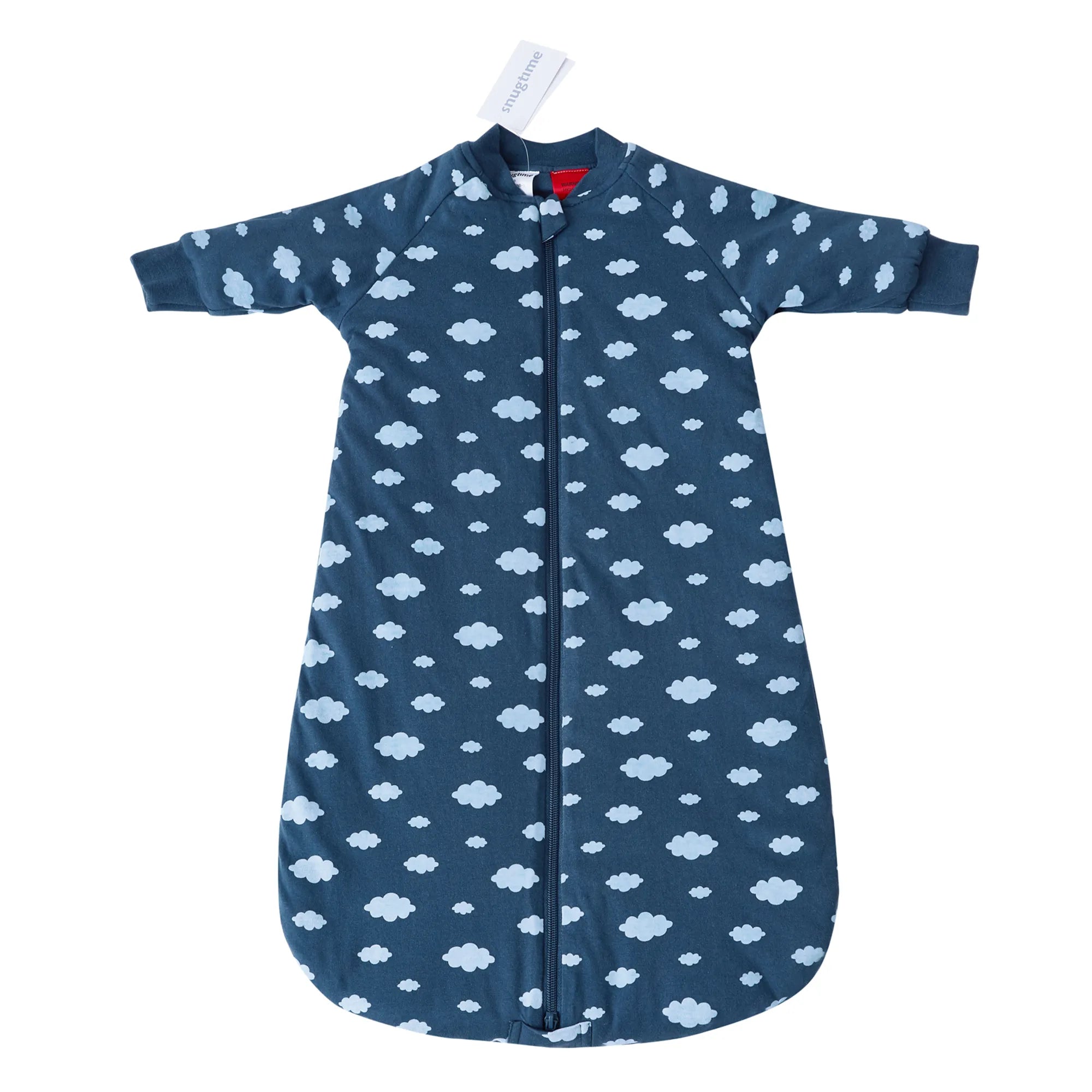 Snugtime Long Sleeve Padded Sleeping Bag - Cloud-Size 1-2 -12 -24 Mths Snugtime