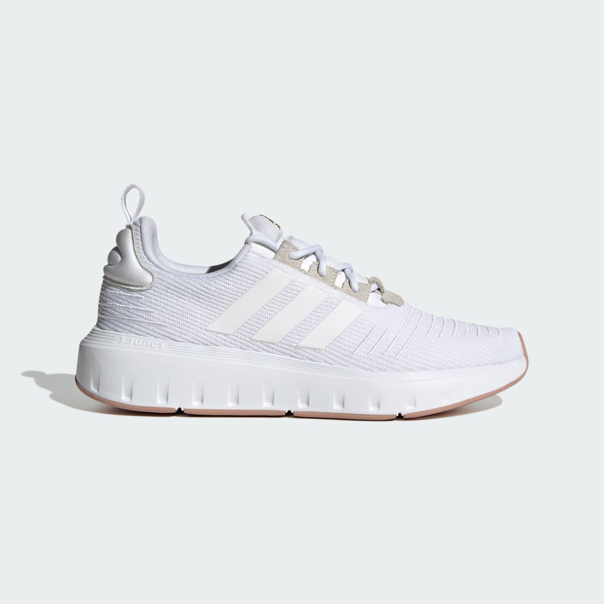 adidas Sportswear Swift Run 23 Women's Lifestyle Shoes, White/White/Gold Metallic - EU 37 1/3 - side view