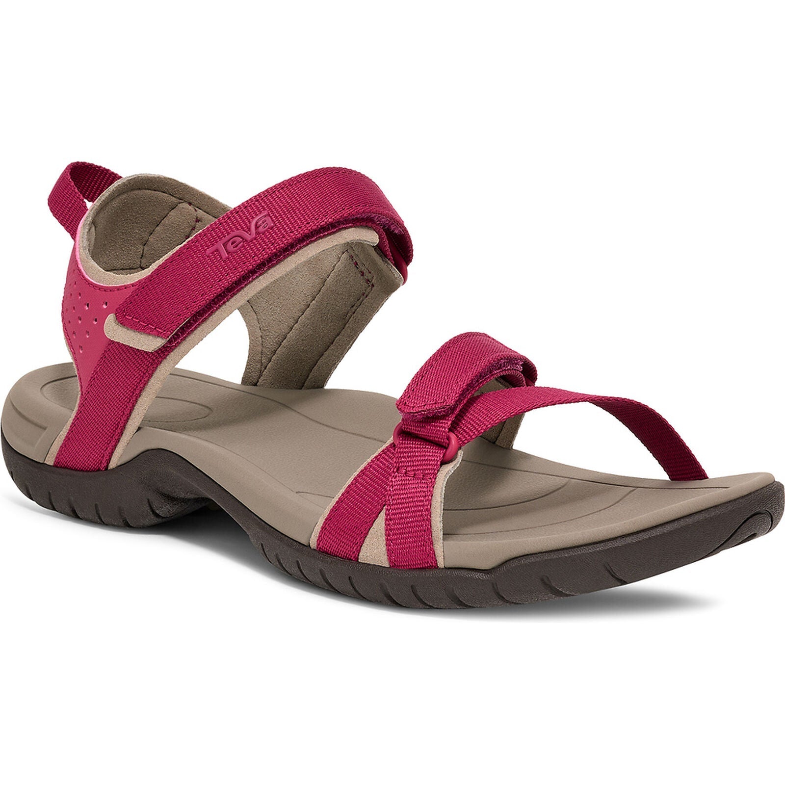 Teva Women's Verra Outdoor Sandal, Cherries Jubilee/Chocolate Brown, EU 39 Teva