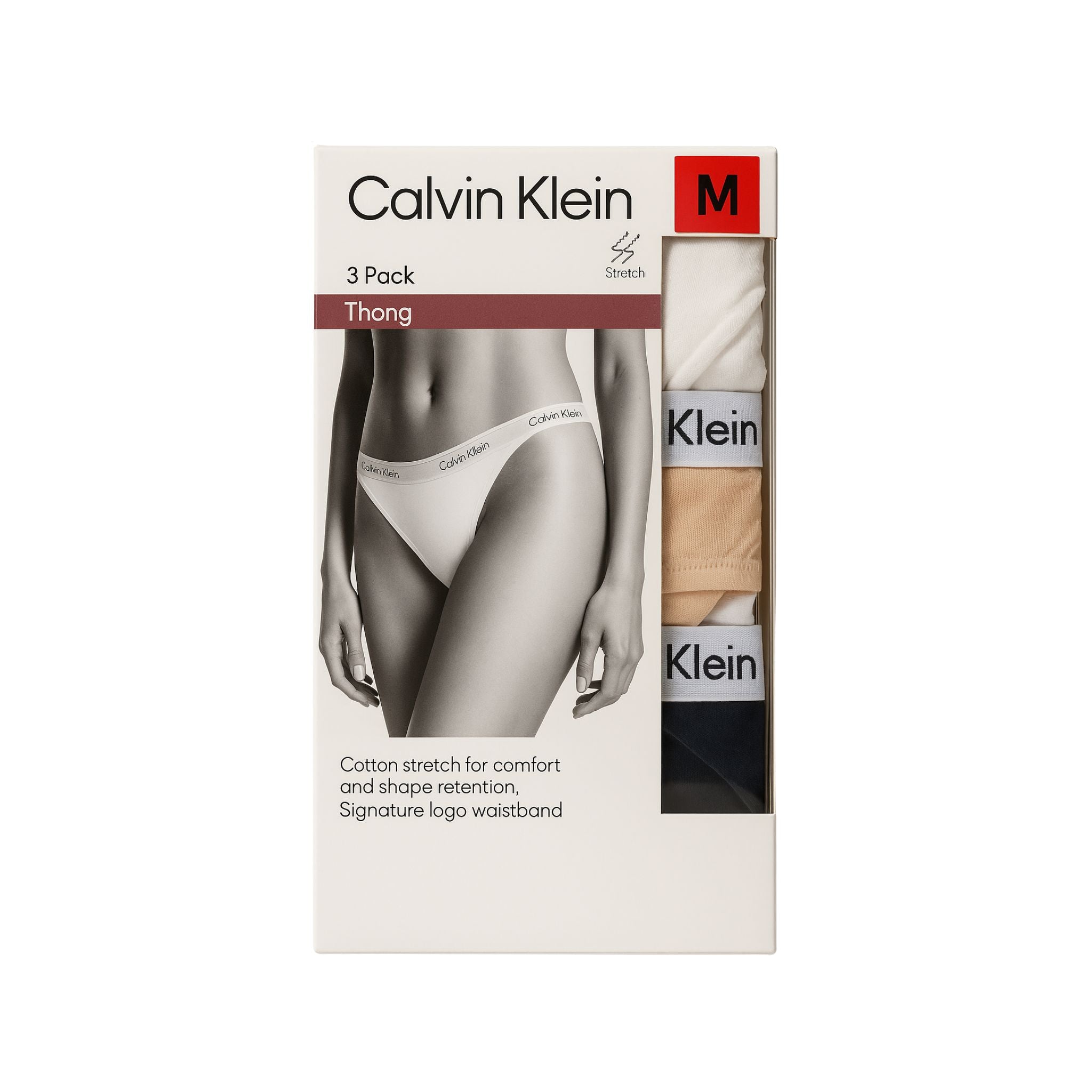 Calvin Klein Thong Pack of 3 Women's Cotton Stretch Calvin Klein