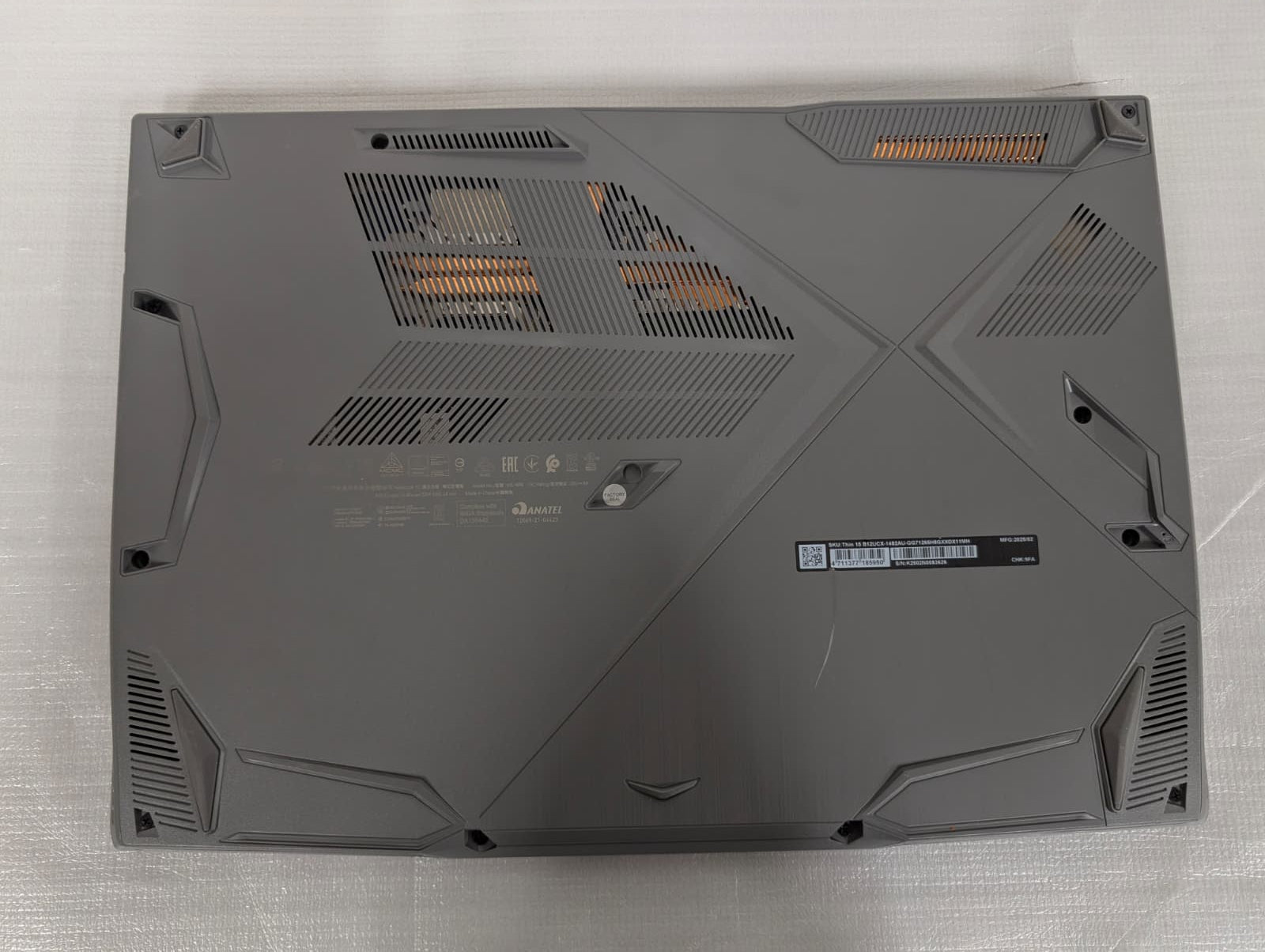 MSI Thin 15 B12UCX Gaming Laptop i7-12650H RTX 2050 8GB RAM 512GB SSD – As New MSI