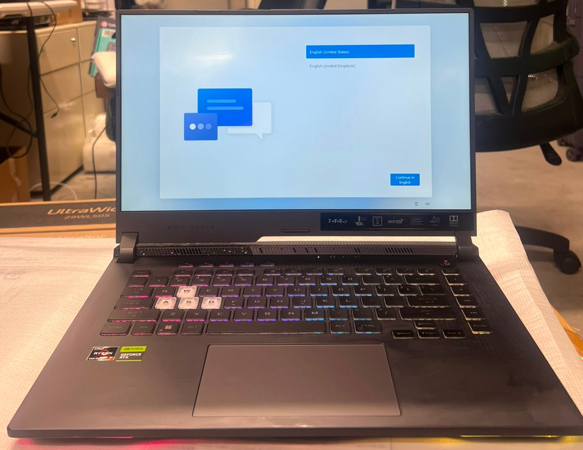 ASUS ROG Strix G15 G513RC 15.6" FHD 144Hz Gaming Laptop Ryzen 7 6800H RTX 3050 16GB 512GB SSD – Excellent Condition ASUS