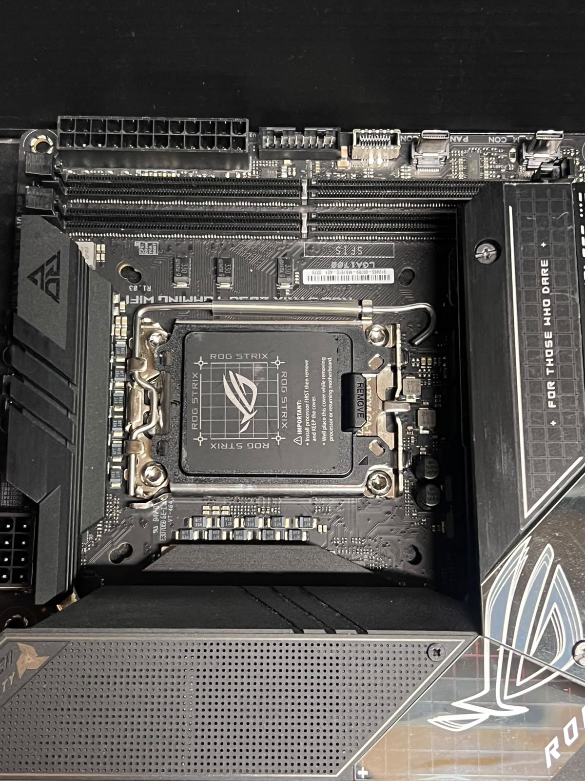 ASUS ROG Strix Z690-I Gaming WiFi Intel Z690 LGA1700 Mini-ITX DDR5 Motherboard – Excellent Condition (Untested) ASUS
