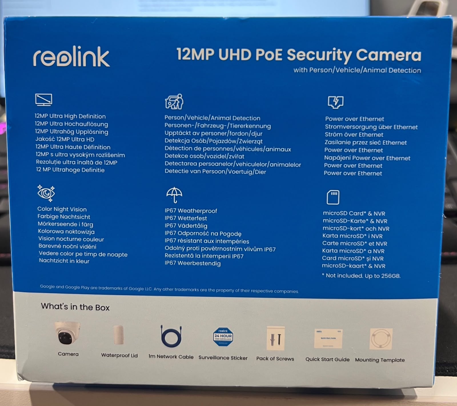 Reolink P344 12MP UHD PoE Dome Security Camera 4K Ultra HD – As New Pristine Reolink