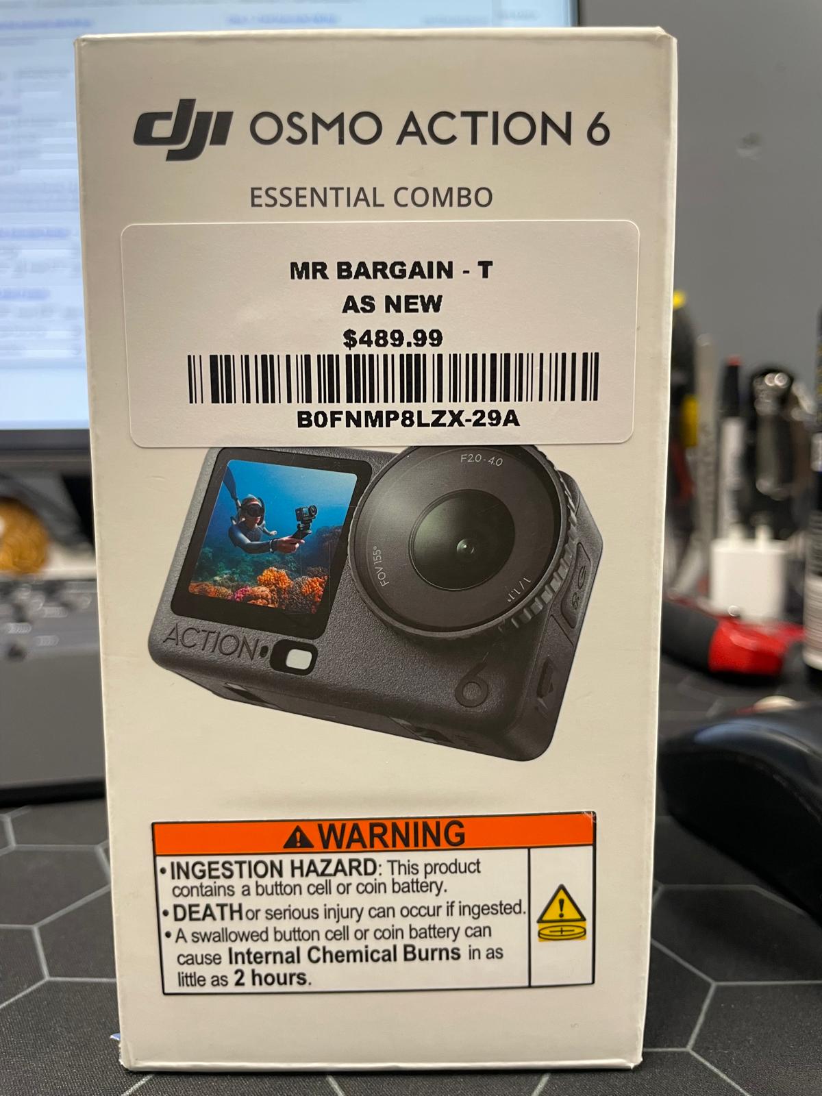 DJI Osmo Action 6 Essential Combo 8K Action Camera 1/1.1" Sensor - As New