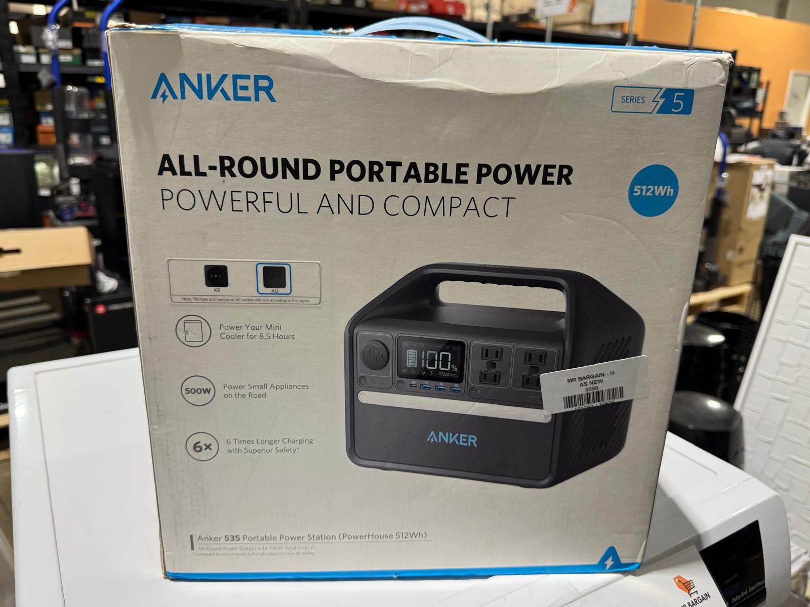 Anker 535 PowerHouse 512Wh Portable Power Station 500W LiFePO4 - As New Anker