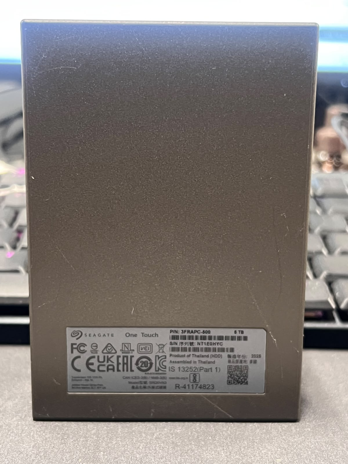 Seagate One Touch Portable 5TB External Hard Drive USB 3.0 Black – Excellent Condition SEAGATE