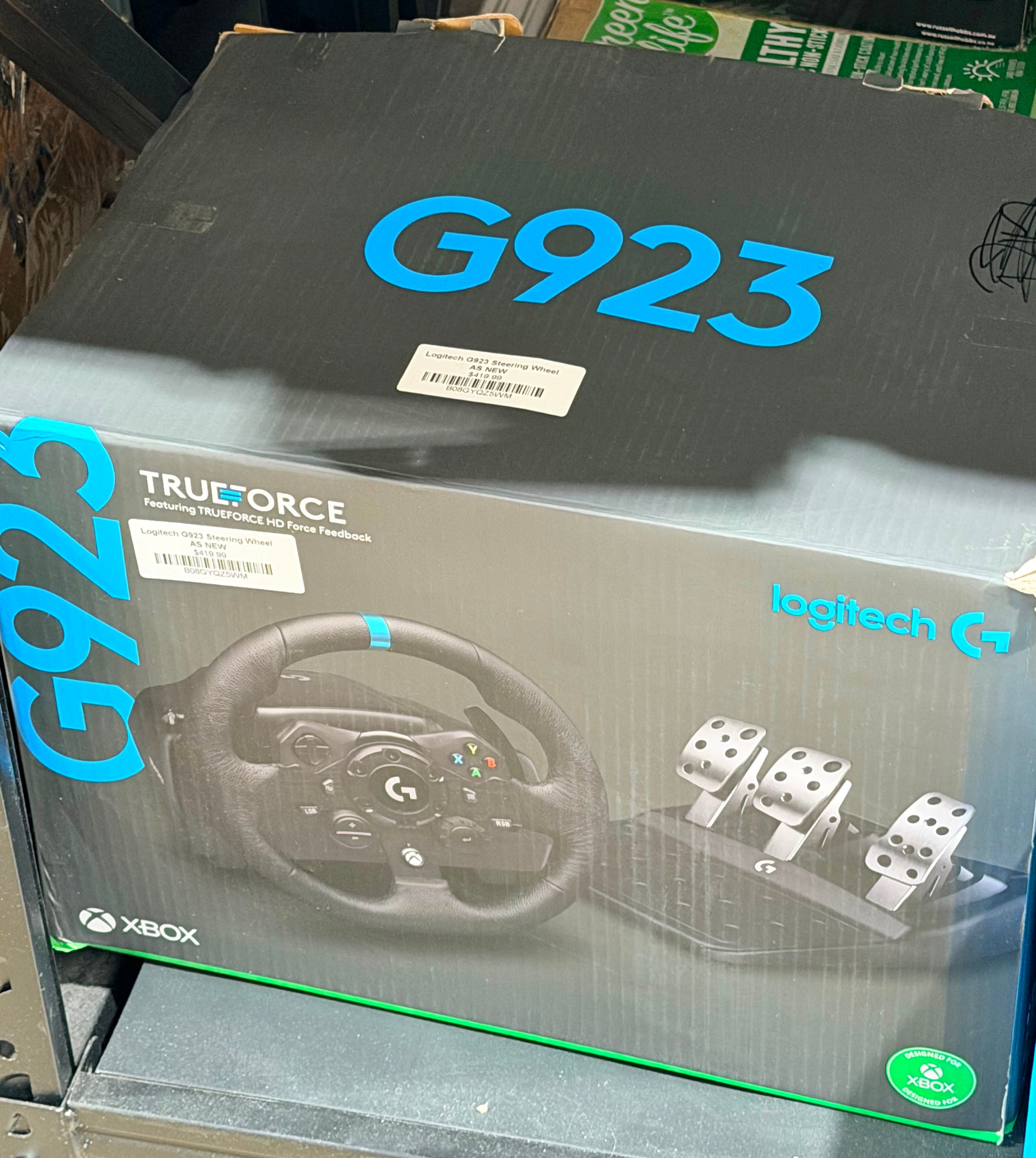 Logitech G923 Racing Wheel & Pedals – Xbox Series X|S, Xbox One & PC – TRUEFORCE – As New Amazon Perth