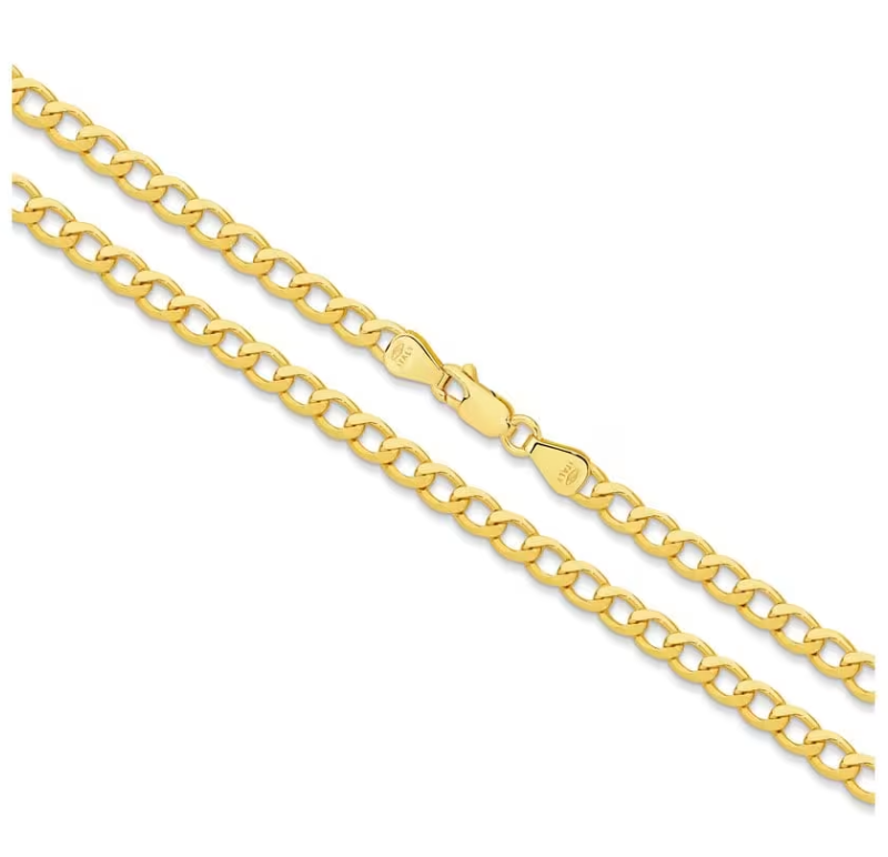 18KT Yellow Gold Flat Curb Bracelet 1g