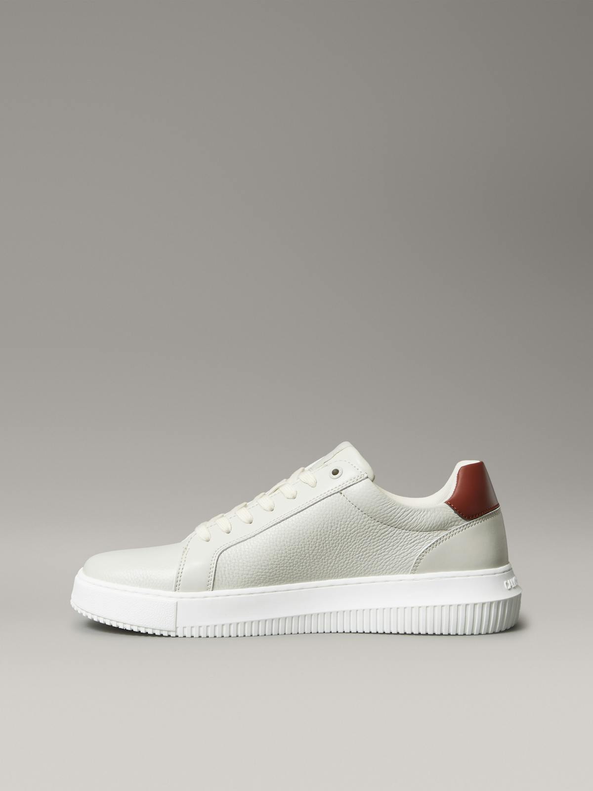 Calvin Klein Jeans Men's Chunky Cupsole Sneaker, Silver Birch/Cinnamon, EU 46 Calvin Klein