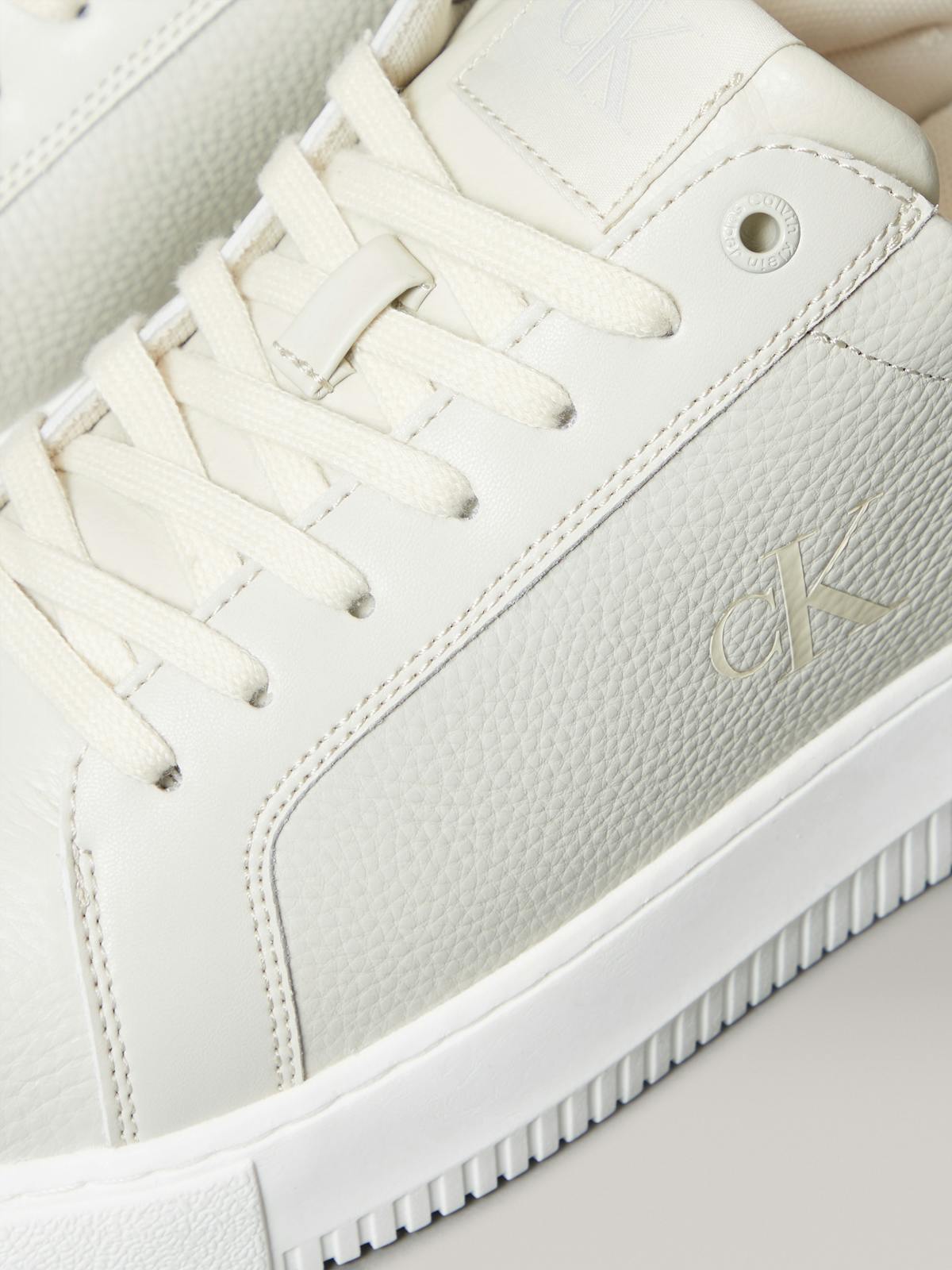 Calvin Klein Jeans Men's Chunky Cupsole Sneaker, Silver Birch/Cinnamon, EU 46 Calvin Klein