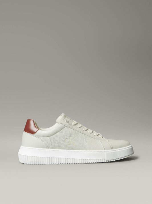 Calvin Klein Jeans Men's Chunky Cupsole Sneaker, Silver Birch/Cinnamon, EU 46 Calvin Klein